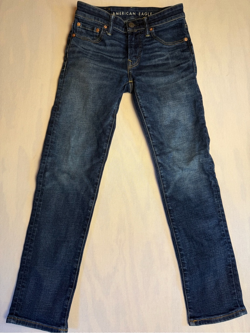 American Eagle Outfitters Dark Wash Youth / Junior Slim Jeans Size: 26x28